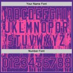 Personalized Purple Pink 3D Pattern Design Dripping Splatter Art Authentic Baseball Jersey Team Custom Name and Number