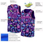Personalized Purple Pink 3D Pattern Design Flowers And Mushrooms Psychedelic Hallucination Authentic Basketball Jersey Team Custom Name and Number