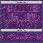 Personalized Purple Pink 3D Pattern Design Slant Lines Authentic Baseball Jersey Team Custom Name and Number