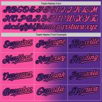 Personalized Purple Pink-Black Authentic Gradient Fashion Baseball Jersey Team Custom Name and Number