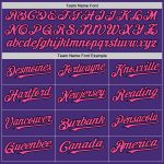 Personalized Purple Pink-Black Authentic Sleeveless Baseball Jersey Team Custom Name and Number
