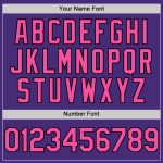 Personalized Purple Pink-Black Authentic Sleeveless Baseball Jersey Team Custom Name and Number
