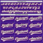 Personalized Purple Pink-Black Authentic Throwback Baseball Jersey Team Custom Name and Number