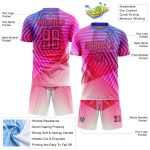 Personalized Purple Pink-Black Geometric Shapes Sublimation Soccer Uniform Jersey Team Custom Name and Number