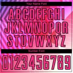 Personalized Purple Pink-Black Geometric Shapes Sublimation Soccer Uniform Jersey Team Custom Name and Number