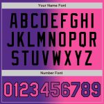 Personalized Purple Pink-Black Gradient Fashion Two-Button Unisex Softball Jersey Team Custom Name and Number
