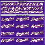 Personalized Purple Pink-Black Mesh Authentic Throwback Baseball Jersey Team Custom Name and Number
