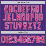 Personalized Purple Pink-Black Two-Button Unisex Softball Jersey Team Custom Name and Number
