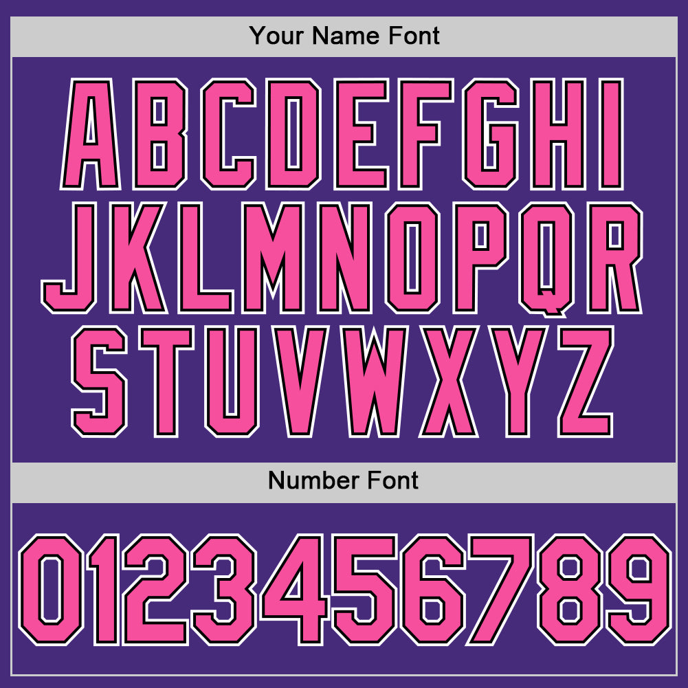 Personalized Purple Pink-Black Two-Button Unisex Softball Jersey Team Custom Name and Number Personalized Purple Pink-Black Two-Button Unisex Softball Jersey Team Custom Name and Number - Image 5