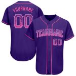 Personalized Purple Pink-Light Blue Authentic Drift Fashion Baseball Jersey Team Custom Name and Number