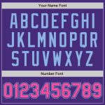Personalized Purple Pink-Light Blue Authentic Raglan Sleeves Baseball Jersey Team Custom Name and Number
