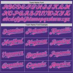 Personalized Purple Pink-Light Blue Authentic Raglan Sleeves Baseball Jersey Team Custom Name and Number