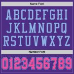 Personalized Purple Pink-Light Blue Mesh Authentic Football Jersey Team Custom Name and Number