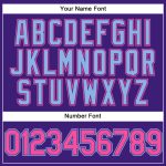 Personalized Purple Pink-Light Blue Performance Vapor Golf Polo Shirt Team Custom Name and Number