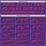 Personalized Purple Pink Pinstripe Black Two-Button Unisex Softball Jersey Team Custom Name and Number