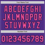 Personalized Purple Pink Pinstripe Black Two-Button Unisex Softball Jersey Team Custom Name and Number