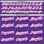 Personalized Purple Pink Pinstripe White Two-Button Unisex Softball Jersey Team Custom Name and Number