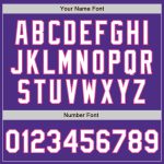 Personalized Purple Pink Pinstripe White Two-Button Unisex Softball Jersey Team Custom Name and Number