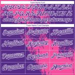Personalized Purple Pink-White 3D Pattern Design Abstract Brush Stroke Authentic Baseball Jersey Team Custom Name and Number