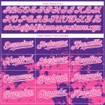 Personalized Purple Pink-White 3D Pattern Design Abstract Splash Grunge Art Authentic Baseball Jersey Team Custom Name and Number