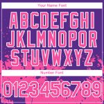 Personalized Purple Pink-White 3D Pattern Design Abstract Splash Grunge Art Authentic Baseball Jersey Team Custom Name and Number