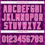 Personalized Purple Pink-White 3D Pattern Design Authentic Baseball Jersey Team Custom Name and Number
