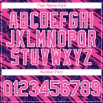 Personalized Purple Pink-White 3D Pattern Design Zigzag Authentic Baseball Jersey Team Custom Name and Number