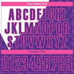 Personalized Purple Pink-White Curve Lines Sublimation Soccer Uniform Jersey Team Custom Name and Number
