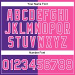 Personalized Purple Pink-White Eagle 3D Pattern Design Bomber Full-Snap Varsity Letterman Jacket Team Custom Name and Number