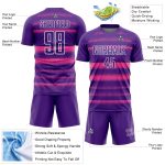 Personalized Purple Pink-White Halftone Dots Sublimation Soccer Uniform Jersey Team Custom Name and Number