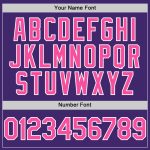 Personalized Purple Pink-White Line Authentic Baseball Jersey Team Custom Name and Number
