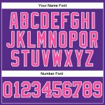 Personalized Purple Pink-White Mesh Authentic Football Jersey Team Custom Name and Number
