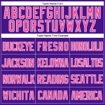 Personalized Purple Pink-White Mesh Authentic Throwback Baseball Jersey