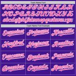 Personalized Purple Pink-White Mesh Authentic Throwback Baseball Jersey Team Custom Name and Number