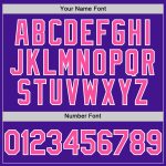 Personalized Purple Pink-White Mesh Authentic Throwback Baseball Jersey Team Custom Name and Number