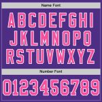 Personalized Purple Pink-White Mesh Authentic Throwback Football Jersey Team Custom Name and Number