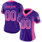 Personalized Purple Pink-White Mesh Drift Fashion Football Jersey Team Custom Name and Number