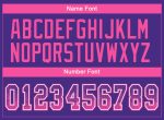 Personalized Purple Pink-White Mesh Drift Fashion Football Jersey Team Custom Name and Number