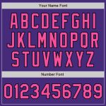 Personalized Purple Pinstripe Pink-Black Authentic Fade Fashion Baseball Jersey Team Custom Name and Number