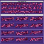 Personalized Purple Pinstripe Pink-Black Authentic Fade Fashion Baseball Jersey Team Custom Name and Number