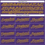 Personalized Purple Purple-Gold Authentic Baseball Jersey Team Custom Name and Number