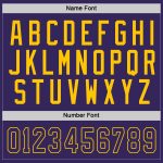 Personalized Purple Purple-Gold Hockey Jersey Team Custom Name and Number