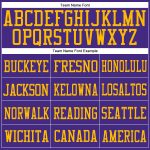 Personalized Purple Purple-Gold Mesh Authentic Football Jersey Team Custom Name and Number