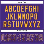 Personalized Purple Purple-Gold Mesh Authentic Football Jersey Team Custom Name and Number