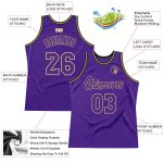 Personalized Purple Purple-Old Gold Authentic Throwback Basketball Jersey Team Custom Name and Number