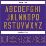 Personalized Purple Purple-Old Gold Mesh Authentic Football Jersey Team Custom Name and Number