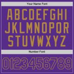 Personalized Purple Purple-Old Gold Performance T-Shirt Team Custom Name and Number
