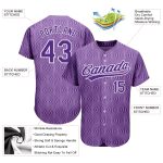 Personalized Purple Purple-White 3D Pattern Design Authentic Baseball Jersey Team Custom Name and Number