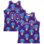 Personalized Purple Purple-White 3D Pattern Design Pineapples Authentic Basketball Jersey Team Custom Name and Number