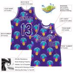 Personalized Purple Purple-White 3D Pattern Design Pineapples Authentic Basketball Jersey Team Custom Name and Number